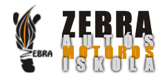 Zebra Autósiskola és Motorosiskola logó